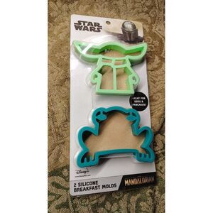 Star Wars Yoda The Mandalorian 2 Silicone Egg &‎ Pancake Breakfast Molds